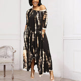 Split Pockets Tie Dye Long Dress