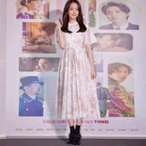 Zjkrl - 2023 Summer ZA Women&#39;s Dress Clothing Elegant Light Pink Petal Sleeve Print Drawstring Vintage Casual Party Dresses Traf