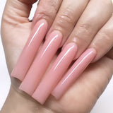 Zjkrl - 24Pcs Full Cover False Nails Red Rhinestone Planet Long Ballerina Coffin Nail Tips Detachable Fake Nails Press on Nails Manicure