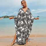 Sexy Vacation Oversize Loose Beach Dress Women 2023 Summer One Size Print Smock Sundress Boho Dresses For Women