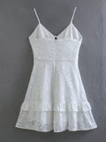 Zjkrl - 2023 Summer Women White Sling Sexy Chiffon Dress Sleeveless Fashion Mini Ladies Dresses