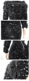 Luxury Evening Dresses for Women Elegant Long Sleeve Backless Sequins Feathers Bodycon Package Hip Night Club Party Dress 2023