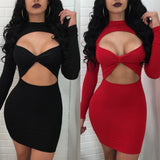 Zjkrl - Fashion Black Mini Calf Dress