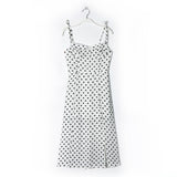 Zjkrl Summer Dresses For Women Elegant Vintage Floral Print Dress Sweetheart Neck Spaghetti Strap Midi Dress With Slit Sundress