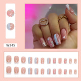 Natural False Nail Tips with French Style 24 pcs Press on Fake Nails for Beauty Salon