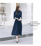 Zjkrl Elegant Chiffon Long Sleeve Shirt Dress Women Belt Lace Up A-line Pleated Maxi Dress Korean Fashion Fall Clothes Streetwear