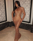 Zjkrl - Gown Birthday Maxi Dress Chic Sparkly Tassel Fashion Night Club  Party Women's Dresses Long Sleeve Backless Golden Sexy