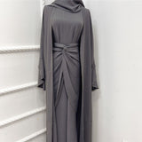 Zjkrl 3 Piece Abaya Dubai Islam Turkey Bangladesh Muslim Sets Hijab Modest Dress Kaftans For Women Robe Femme Ensembles Musulmans