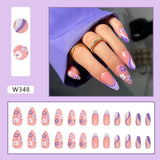 Natural False Nail Tips with French Style 24 pcs Press on Fake Nails for Beauty Salon