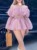 Puff Sleeves Fairy kawaii lolita Dress Women French Design Elegant Chiffon Pullover Korean Office Casual Slim Summer 2023 Chic