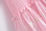 Zjkrl High Quality 2023 Summer Pink Short Sleeve Women Ruffled Mini Dress