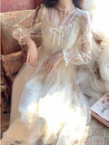 Zjkrl France Elegant Sweet Dress Women Vintage Lace Party Midi Dresses Casual Slim Fit Holiday Fashion Long Sleeve Retro Dress 2023