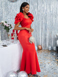 Zjkrl - Christmas Dress Women Party Long Maxi Mermaid Evening Celebrate Occasion Female High Waist Night Out Wedding Guest Gowns