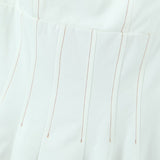 Summer 2023 Women Cotton White Sling Mini Dress Sexy Sleeveless Ladies Slim Waist Swing Party Skater Bridesmaid Robe