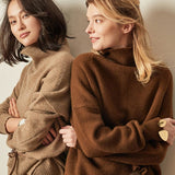 Zjkrl - Turtleneck Knitted Sweater Women Pullovers Dress Autumn Winter Warm Thick Jumpers Wool Crochet Y2k E-Girl Jumper Cardigan