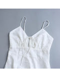 Zjkrl - 2023 Summer Women White Sling Sexy Chiffon Dress Sleeveless Fashion Mini Ladies Dresses