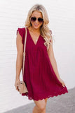 Zjkrl - 2023 Summer New Women Casual  Mini Dress Solid Sweet Princess Hollow Out Sleeveless V-Neck Cotton Streetwear lady Party Vestidos