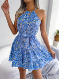 Zjkrl Fashion 2023 Ruffle Hem Dress Woman French Elegant Floral Dresses Chiffon Robe Evening Party Beach Fairy One Piece Korean Summer