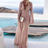 Zjkrl Sexy Dress Women Elegant Solid Strapless Maxi Party Dress Summer Casual Sleeveless Female Streetwear Long Dress Vestidos