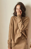 Zjkrl - Turtleneck Knitted Sweater Women Pullovers Dress Autumn Winter Warm Thick Jumpers Wool Crochet Y2k E-Girl Jumper Cardigan