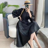Miyake Pleated French Dress For Women In The Spring And Autumn