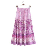 Zjkrl - 2023 Two Pieces Dress Sets Flower Shirt and Skirts Boho Matching Sets Fashion Mujer Maxi Dress Printing Ensemble Femme 2 Pièces