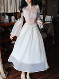 Zjkrl - French Elegant Office Lady Dress Party 2023 Summer Chiffon One Piece Dress Korean Fashion Casual Long Sleeve Midi Dress Woman