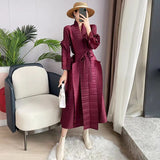 Miyake Pleated French Dress For Women In The Spring And Autumn