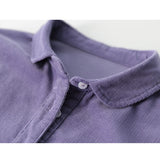 Zjkrl - Corduroy Autumn Winter Dress Elegant Women&#39;s Shirt Dress Long Skirt Loose Doll Collar Long Sleeve Outerwear Vintage Vestido Chic