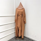 Zjkrl 3 Piece Abaya Dubai Islam Turkey Bangladesh Muslim Sets Hijab Modest Dress Kaftans For Women Robe Femme Ensembles Musulmans