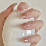 Zjkrl - 24pcs Ballet False Nail Full Cover Fake Nail Butterfly Love Nails Tip French Coffin Nails Press on Nails
