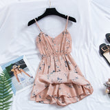 Zjkrl - Bohemian Print Thin Strap Sleeveless Dress