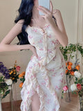 Sexy Strap One Piece Dress Korea Fashion Casual 2022 Summer Elegant Sleeveless Midi Dress Sundress Beach Style Party Dress Woman