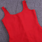 Zjkrl - Elegant Sleeveless Bodycon Bandage Dress for Women 2023 Summer Basic Green Sexy Dresses Roung Neck Evening Club Party Dress Midi