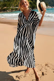Sexy Vacation Oversize Loose Beach Dress Women 2023 Summer One Size Print Smock Sundress Boho Dresses For Women