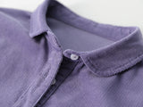 Zjkrl - Corduroy Autumn Winter Dress Elegant Women&#39;s Shirt Dress Long Skirt Loose Doll Collar Long Sleeve Outerwear Vintage Vestido Chic