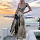 Zjkrl Sexy Dress Women Elegant Solid Strapless Maxi Party Dress Summer Casual Sleeveless Female Streetwear Long Dress Vestidos