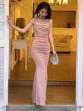 Zjkrl - Fashion Elegant Dresses for Women Sleeveless Sexy Club Solid Spaghetti Strap French Party Evening Dress Female 2024 New Summer