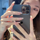 Zjkrl - 24 Pcs Pink Fake Nails Press on Nail Designs Art Long Tips False Forms with Glue Stick Stickers Reusable Set Acrylic Artificial