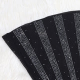 Zjkrl Sexy Rhinestones Floor-length Evening Dresses Luxury Elegant Women's O-neck Long Sleeve See-through Mesh Night Club Long Dress