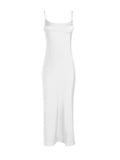 Pink Camis Satin Long Dresses Elegant Sleeveless Slip Holiday Party Dresses Sexy Casual Backless Summer Dresses Women 2023