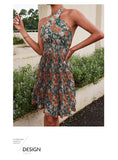 Summer Sexy Halter Midi Dress Women 2023 Fashion Off Shoulder Slim Sleeveless Backless Strap Dresses Casual
