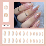 Zjkrl - French False Nail Tips Set Half Cover Press on Nails with Adhesive Tabs and Nail File Acrylic Fake Nails for Females