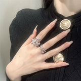 Zjkrl - 24Pcs/Box Gradient Color Artifical Press On Nails With Glue Long Coffin Fake Nails Lovely Girls Nail Art Ballerina False Nails