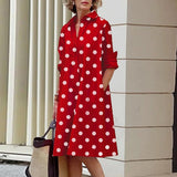 Zjkrl - Autumn New Simple Shirt Dress Casual Solid Color Long Sleeves Fashion Turn-down Collar Elegant Pocket Streetwear Female Dresses