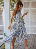 New In Spring and Summer 2023 Slip Dress Casual Vacation Fashion Print Dress for Women  Beach Long Sexy Summer Dress Dresses