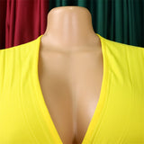 Zjkrl Sexy V-Neck Pleated Dinner Party Dress Women Yellow Elegant  with Belt Long Sleeve Robe Femme African Maxi Red Vestido