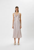 Women Vintage Elegant Satin All match Slim Party Dress Sleeveless Sexy V neck Solid High Street Casual Dress 2023 Summer New
