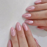Zjkrl - 24PCS/box Mid-length  stiletto nail tips Gradients wear full cover paragraph fashion Manicure patch false fingernails for girls