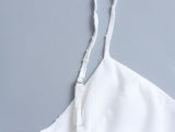 Zjkrl - 2023 Summer Women White Sling Sexy Chiffon Dress Sleeveless Fashion Mini Ladies Dresses